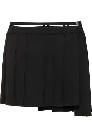 Acne Studios Ipleat Wool Blend Suiting Mini Skirt