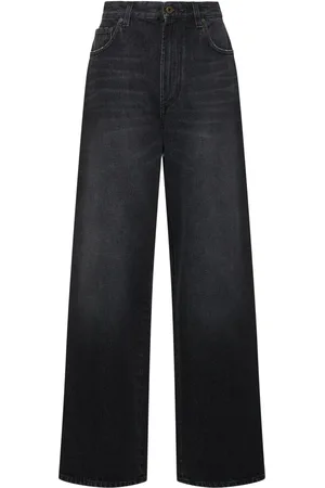 Jean Paul Gaultier Body Printed High Rise Boyfriend Jeans