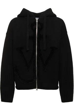 J.W.Anderson Anchor Logo Wool Zip-up Hoodie
