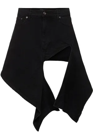 Y / PROJECT Asymmetric Denim Mini Skirt