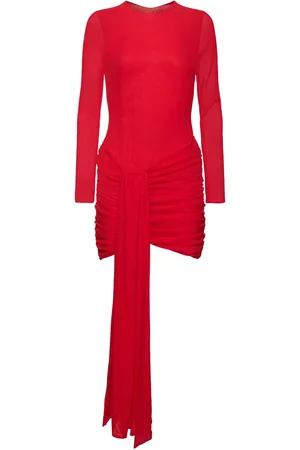 GIUSEPPE DI MORABITO Draped Stretch Silk Mini Dress