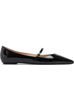 Stuart Weitzman 10mm Emilia Lacquered Faux Nappa Flats