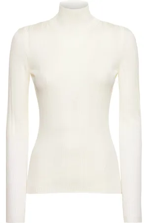 Carven Silk Ribbed Knit Top