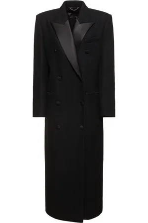 MAGDA BUTRYM Wool Gabardine Double Breast Long Coat