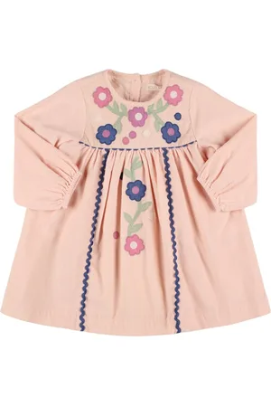 Louise Misha Embroidered Cotton Corduroy Dress