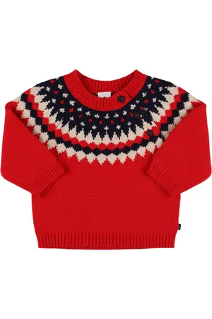 Petit Bateau Jacquard Knit Wool Blend Sweater