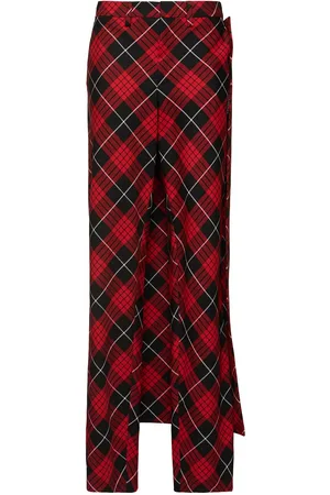Jean Paul Gaultier Tartan Pants W/ Long Skirt Panel