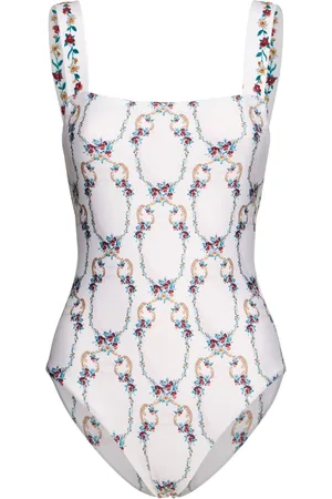 Agua by Agua Bendita Cafe Floral Lycra One Piece Swimsuit