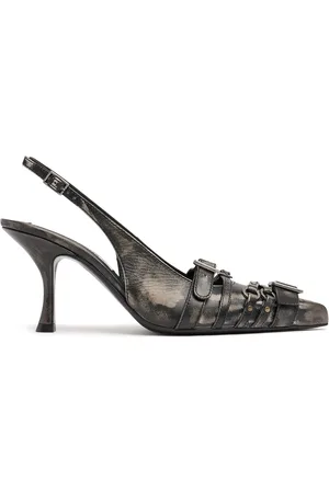 Acne Studios 85mm Brandan Leather Slingback Pumps
