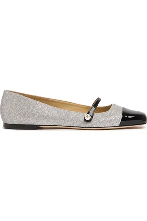 Jimmy Choo 10mm Elisa Glittered Flats