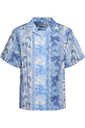 Etro Printed Cotton Short Sleeve Shirt