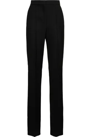 Max Mara Uccio Grain De Poudre Wool Wide Pants
