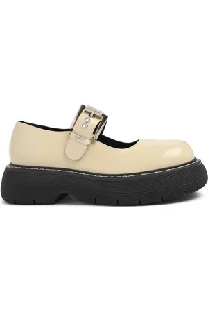 Msgm 40mm Chunky Mary Jane Leather Flats