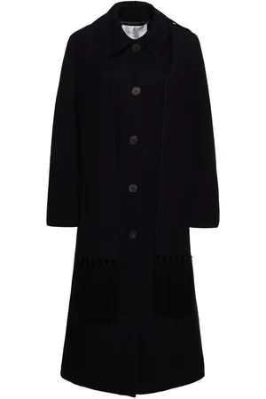 FORTE FORTE Wool Long Coat W/detachable Scarf