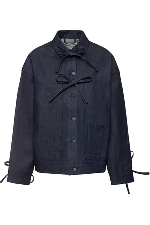 Cecilie Bahnsen Olga Lace-up Cotton Denim Jacket