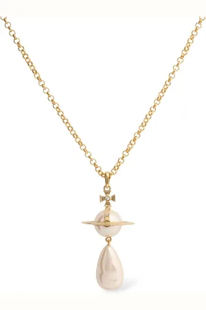 Vivienne Westwood Giant Faux Pearl Drop Pendant Necklace