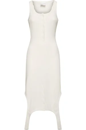 Courrèges Reversed Rib Knit Long Dress
