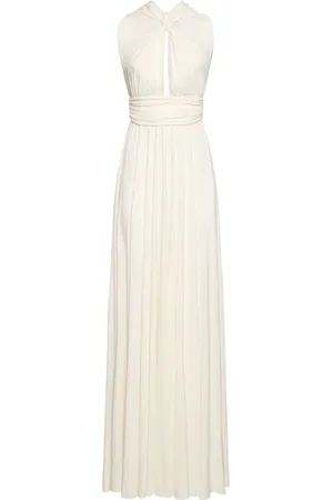 Giambattista Valli Cotton Jersey Halter Neck Long Dress