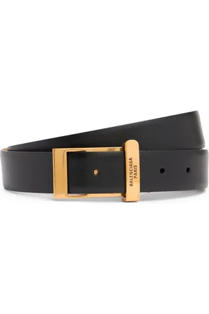 Balenciaga 3cm Clip Leather Belt
