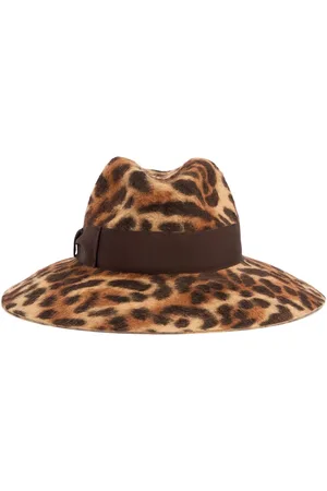 Borsalino Sophie Leopard Print Felt Hat