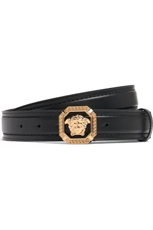 VERSACE 35mm Leather Medusa Belt