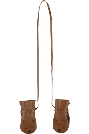 Donsje Teddy Leather Mittens