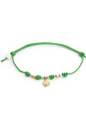 Dodo 9kt Clover Charm Sliding Bracelet