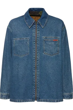 MARTINE ROSE Reversible Camo & Denim Shirt Jacket