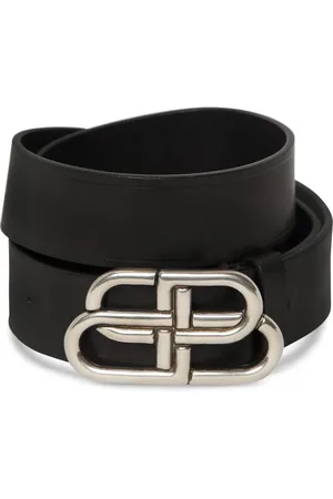 Balenciaga 3.5cm Bb Buckle Leather Belt