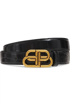 Balenciaga 3cm Bb Leather Belt