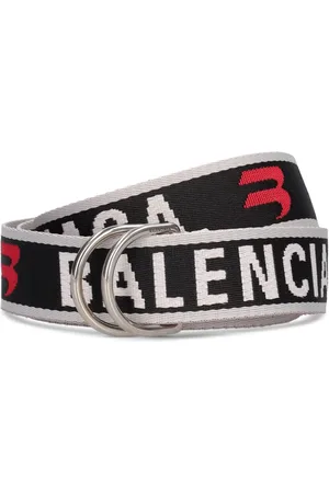 Balenciaga 3.5cm Logo Jacquard D-ring Belt
