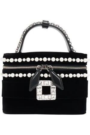Roger Vivier Micro Vanity Embellished Top Handle Bag