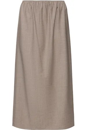 Carven Light Flannel Midi Skirt