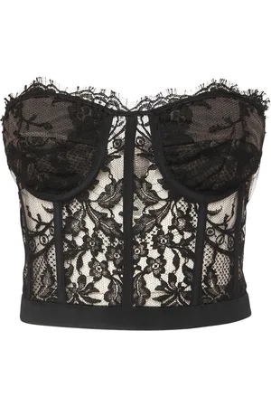 Alexander McQueen Strapless Lace Bustier Top