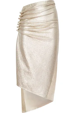 Paco rabanne Asymmetric Stretch Jersey Lurex Skirt