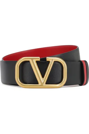 VALENTINO GARAVANI 4cm Reversible V Logo Leather Belt