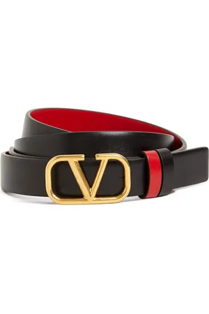 VALENTINO GARAVANI 2cm Reversible V Logo Leather Belt
