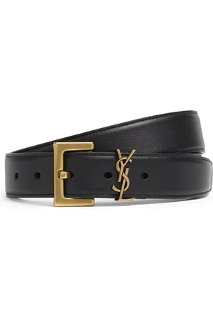 Saint Laurent 3cm Monogram Leather Belt