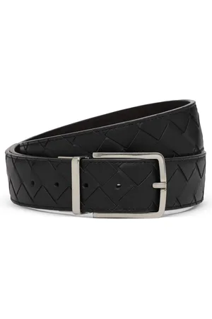Bottega Veneta 3.5cm Intreccio Reversible Leather Belt