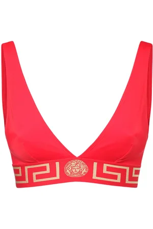 VERSACE Triangle Bikini Top W/ Greek Motif
