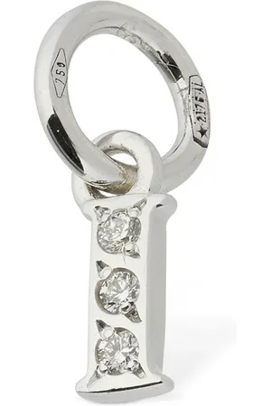 Dodo 18kt White Gold I Charm W/ Diamonds