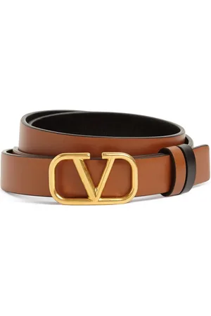 VALENTINO GARAVANI 2cm Reversible V Logo Leather Belt