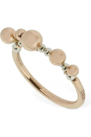Dodo 9kt Rose Bollicine Thin Ring