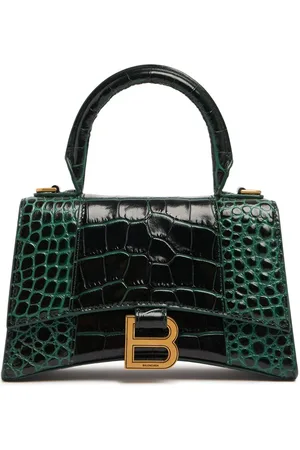 Balenciaga Xs Hourglass Embossed Leather Chain Bag