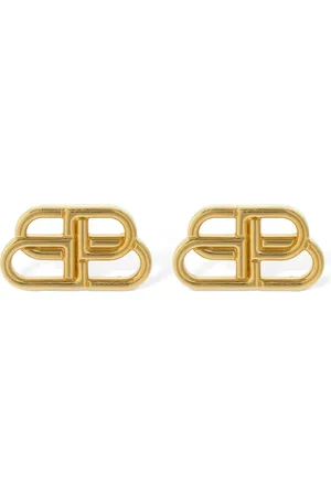 Balenciaga Bb Brass Stud Earrings
