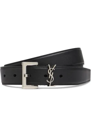Saint Laurent 3cm Monogram Smooth Leather Belt