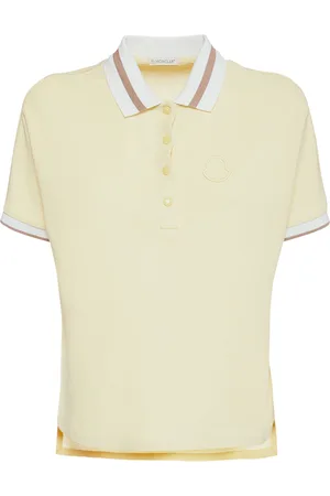 Moncler Polo Cotton Jersey Logo Top