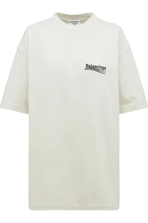 Balenciaga Large Fit Embroidered Cotton T-shirt