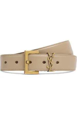 Saint Laurent 3cm Monogram Leather Belt