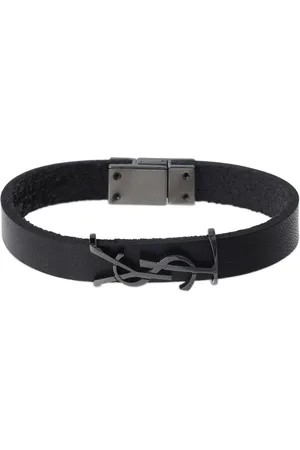 Saint Laurent Ysl Leather Bracelet